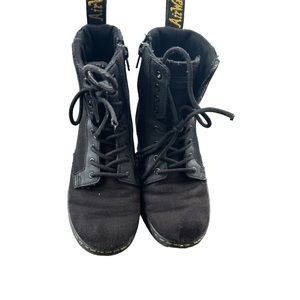 Dr. Martens Combs Poly Casual Combat Boots Black Eye Unisex Kids Size 2